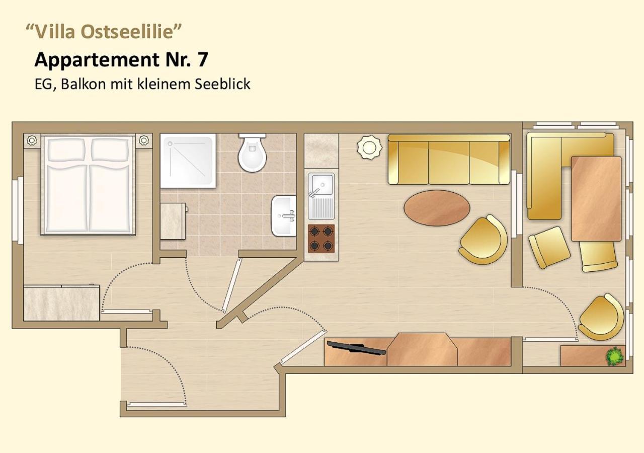 Villa Ostseelilie - Appartements Mit Balkon Und Meerblick Sassnitz Room photo